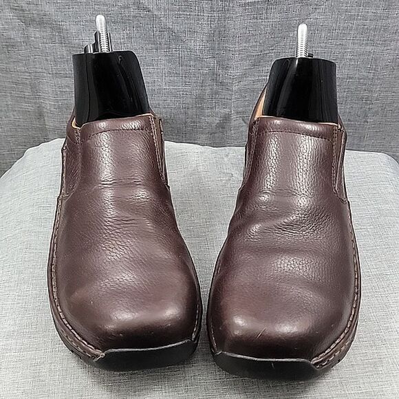 Red Wing 6702 Brown Leather Safety Shoes Loafers Slip-On men's SZ 14D Wide Width - Picture 2 of 13